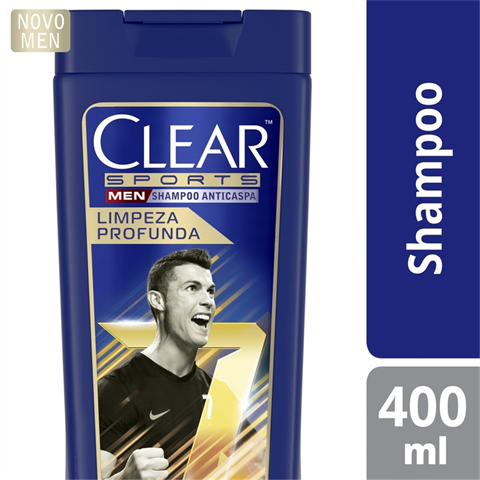 Shampoo Clear Sports Men Anticaspa Limpeza Profunda Com 400ml