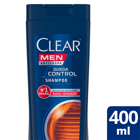 Shampoo Clear Men Anticaspa Queda Control Com 400ml