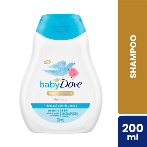 Shampoo Dove Baby Hidratação Enriquecida Com 200ml