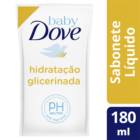 Sabonete Líquido Dove Baby Hidratação Glicerinada Refil Com 180ml