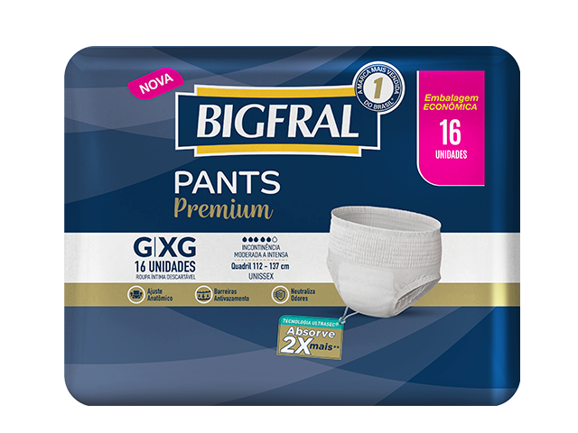 Fralda Geriátrica Bigfral G/Xg Com 16 Unidades