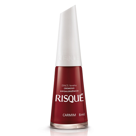 Esmalte Risqué Vermelho Cremoso Carmim 8ml