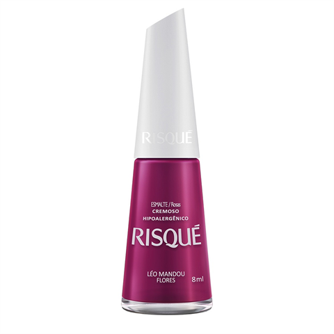 Esmalte Risqué Rosa Léo Mandou Flores 8ml