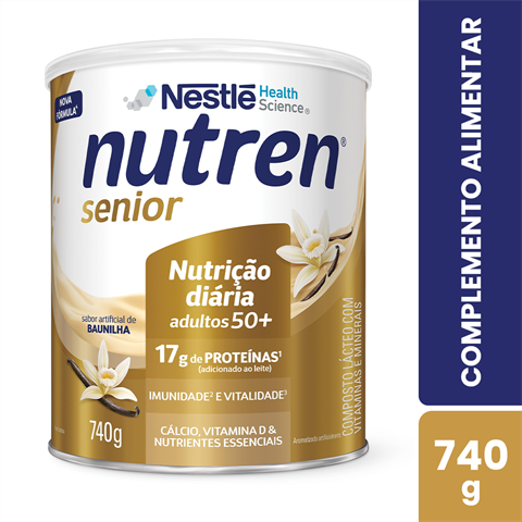 Complemento Alimentar Nutren Senior Sabor Baunilha Com 740g
