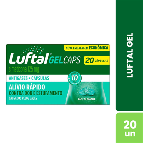 Luftal Gel Caps 125mg Com 20 Cápsulas