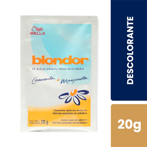 Pó Descolorante Blondor Camomila e Manzanilla Sachê com 20g