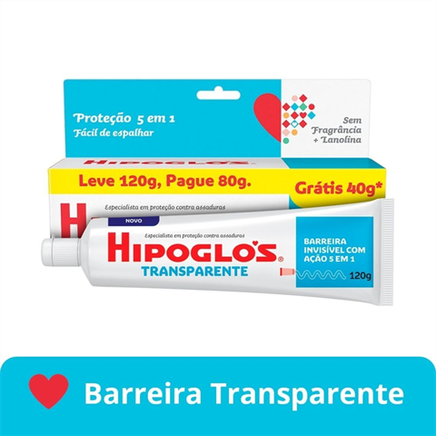 Creme Preventivo De Assaduras Hipoglós Transparente 120g