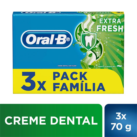 Creme Dental Oral-B Extra Fresh 70g Leve 3 Pague 2 Unidades