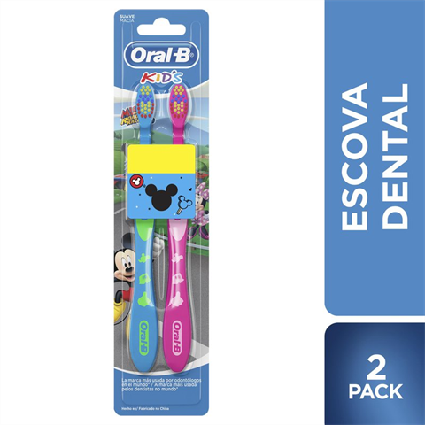 Escova Dental Oral-B Mickey Kids Com 2 Unidades