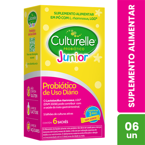 Suplemento Alimentar Culturelle Probiótico Junior Com 6 Sachês De 1,2g