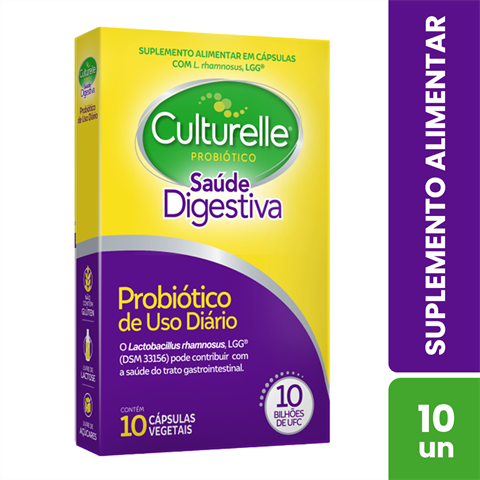 Suplemento Alimentar Culturelle Probiótico Saúde Digestiva Com 10 Cápsulas Vegetais