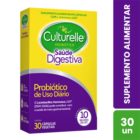 Suplemento Alimentar Culturelle Probiótico Saúde Digestiva Com 30 Cápsulas Vegetais