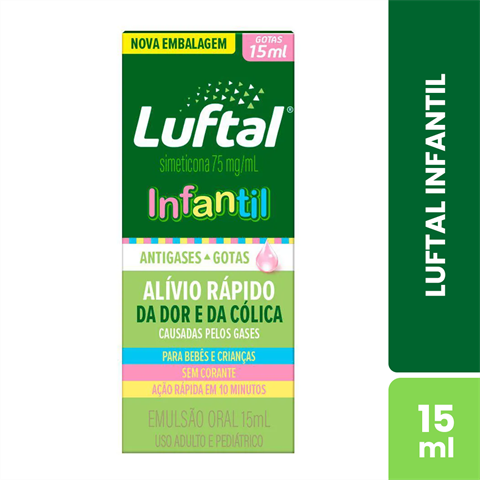 Luftal Infantil 75mg/ml Gotas Sabor Cereja Com 15ml